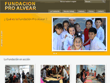 Tablet Screenshot of fundacionproalvear.org